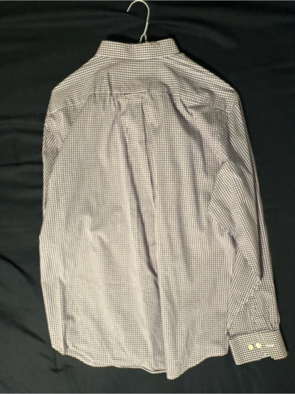 Izod Men's Purple Gingham Button-Down Shirt